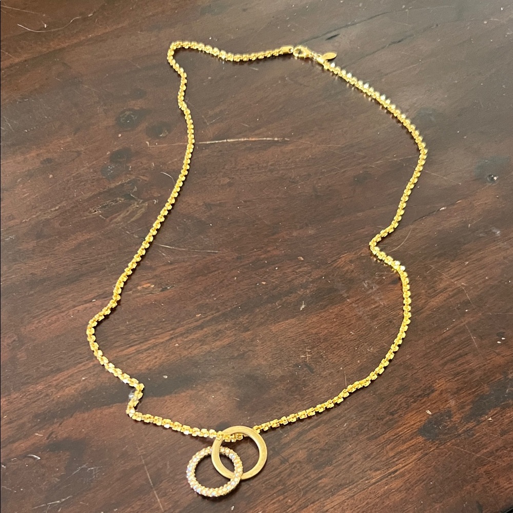 Premier designed Long gold vintage necklace